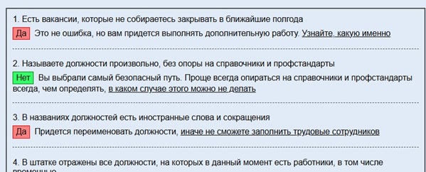 Проверьте актуальность своего штатного расписания